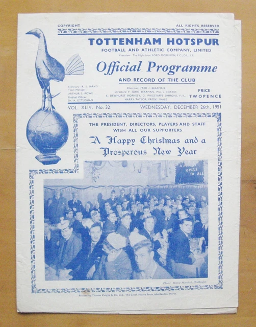 Programme Tottenham Hotspur Vs Charlton Athletic 1945/1946 – Football Vintage