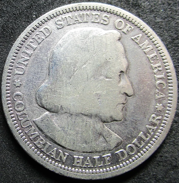 1893 Columbian Exposition Silver Commemorative Half Dollar Coin