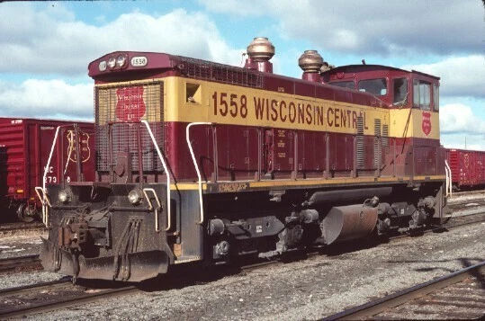 Wc 1558 Sw-1500 Gladstone Mi (Wisconsin Central) Original Slide 11-14-95 T15-9