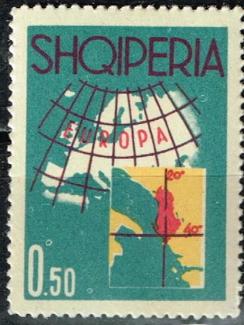 Albania Country Map stamp 1982 MLH