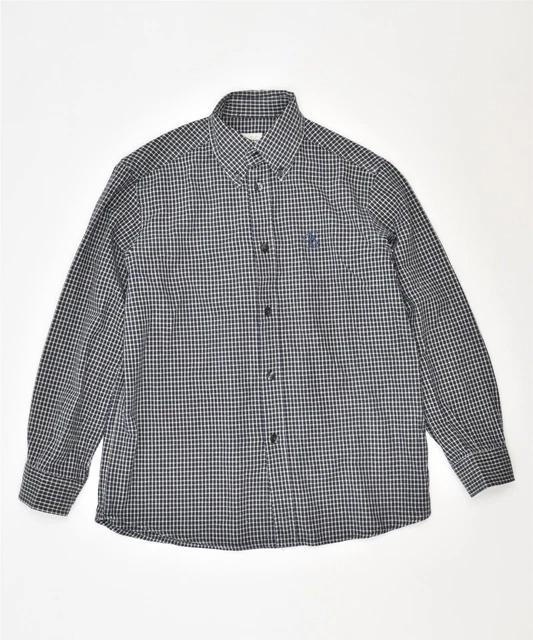 CALVIN KLEIN Camicia Ragazzo 9-10 Anni Blu Navy Check Cotone SF01
