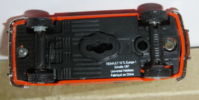 UNIVERSAL HOBBIES UH idem NOREV METAL HO 1/87 RENAULT 16 R16 TL 1969 EUROPE 1 3