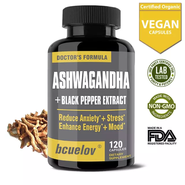 ASHWAGANDHA – 2700 mg – erhöht die Energie, reduziert Angstzustände