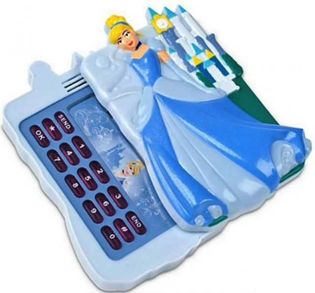 DISNEY STORE PRINCESS Cinderella Light Up Toy Cell Phone Sounds Talking