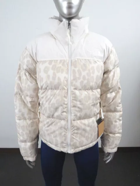 Womens The North Face Printed 1996 Retro Nuptse 700-Down Hooded Jacket - Leopard