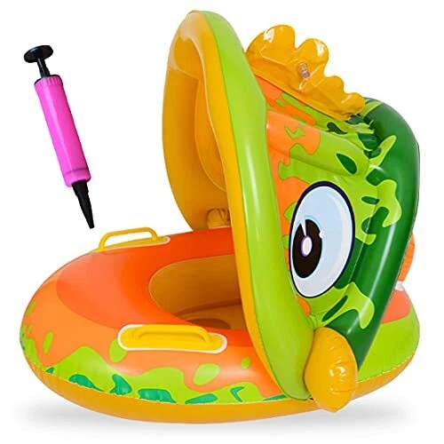 Salvagente Bimbo 2 Anni Salvagente Neonato Non Gonfiabile Con +: Per Bambini 3-24 Mesi, Antiribaltamento, Per Piscina E Mare Parasole SPF 50