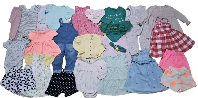 Baby Girls 12-18 Months x23 Bundle NEXT Tu H&M Rompers Dresses Spring Summer