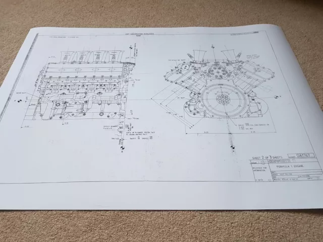 Ford Cosworth DFV general assembly installation drawing