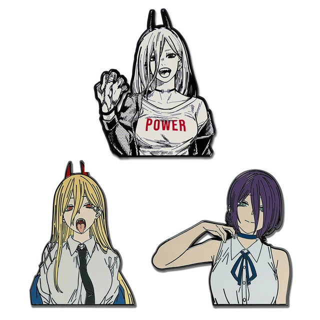 ANIME CHAINSAW MAN Bomb Reze /Power /Makima Metal Pin Badge Anime