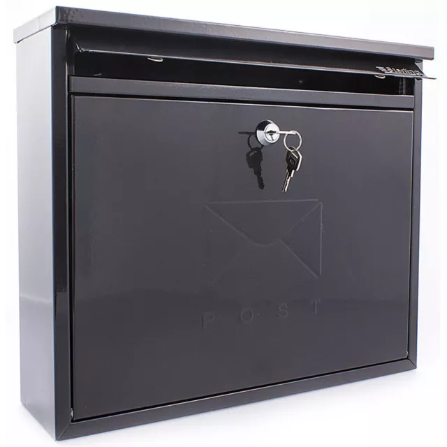 Sterling Elegance Contemporary Post Box Weather Resistant with 2 Keys