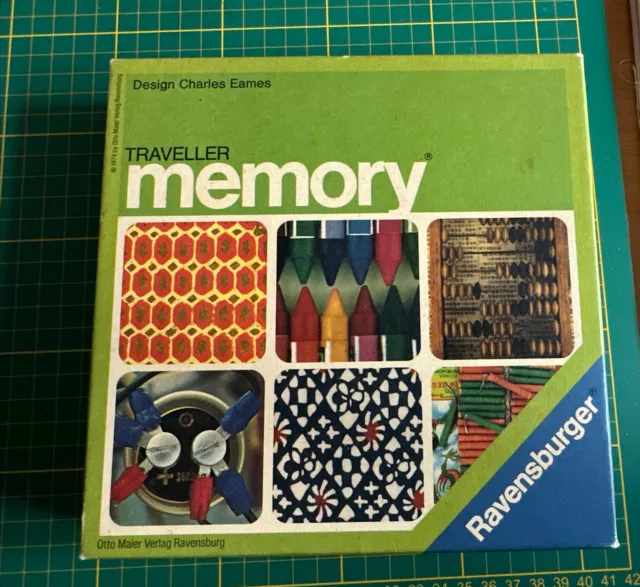 Ravensburger Traveller Memory Charles Eames Rarität 1974 - 108 Karten!