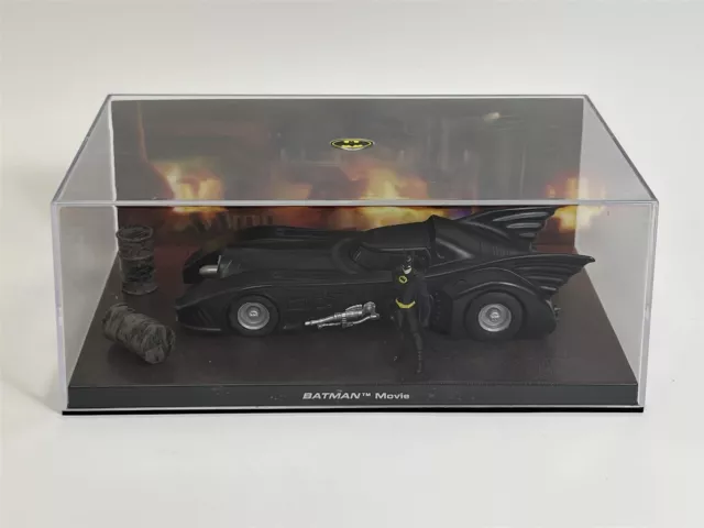 Batman Movie Batmobile With Figure Black 1:43 Scale Eaglemoss