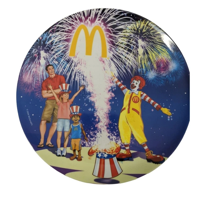 Mcdonalds Advertising FOURTH OF JULY Celebration Melamine Plate 2006 9.5"
