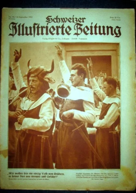 SCHWEIZER ILL ZEIT. Fete Lucerne Tillergirl Danse Armée Ecole Techn. Zurich 1932