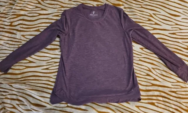 Womens SKECHERS Go Walk Soft Long Sleeve Purple Activewear Top Shirt Size Small