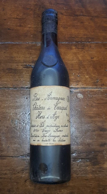 Ancienne Bouteille De Bas Armagnac - Château Du Tariquet - Hors D'age ! Pleine
