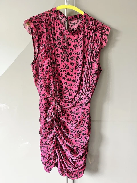 All saints pink leopard dress 2025