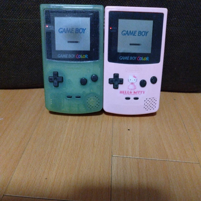 Lot 2 Junk Game Boy Color limited aqua blue & milky white body Kitty