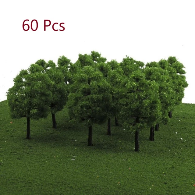 40 Arbres Miniatures Modèles - Hauteur 8-10 Cm, 2 Styles, Pour Dioramas, Maquettes, Trains Miniatures