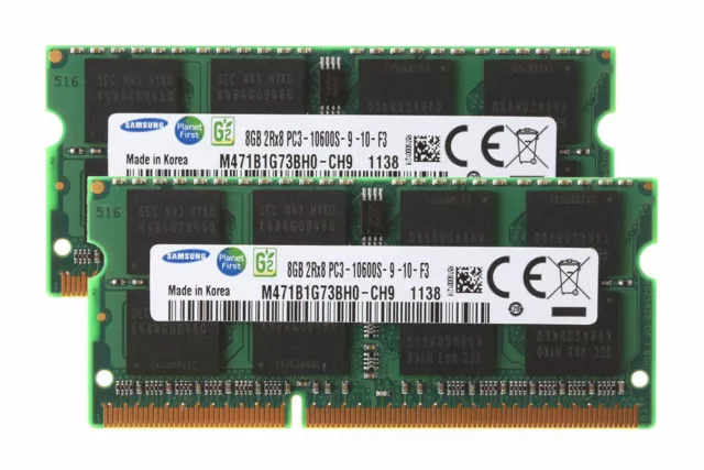 Samsung 16GB 8GB 4GB 2Rx8 PC3-10600S DDR3-1333Mhz SODIMM Laptop Memory RAM 1.5V#