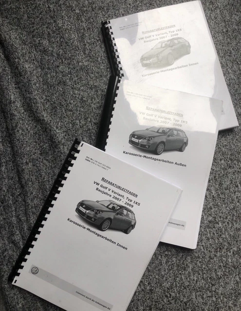 Reparaturanleitungen, VW Golf 5 Variant, 1K5,  3 Bände, über 300 Seiten je Band