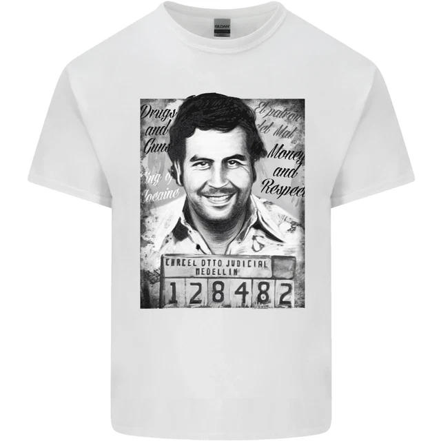 Maglietta top Pablo Escobar tag shot da uomo cotone 2