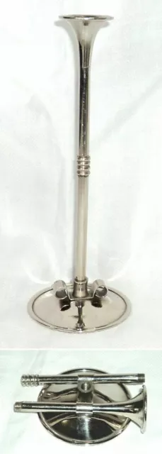 Antique Medical Detachable Metal Monaural Stethoscope Marked E.a. Argentine Army