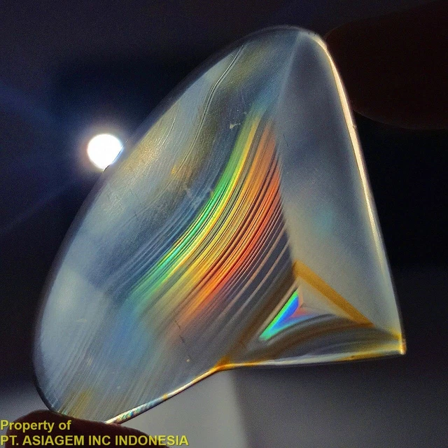 36ct 'A' Grade Rainbow IRIS AGATE ~Multi-Color Fire~ 1-of-a-kind ~100% Natural