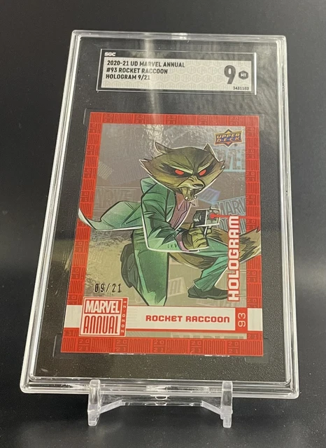 2020-21 Upper Deck Marvel Annual Hologram /21 rocket raccoon sgc 9 !