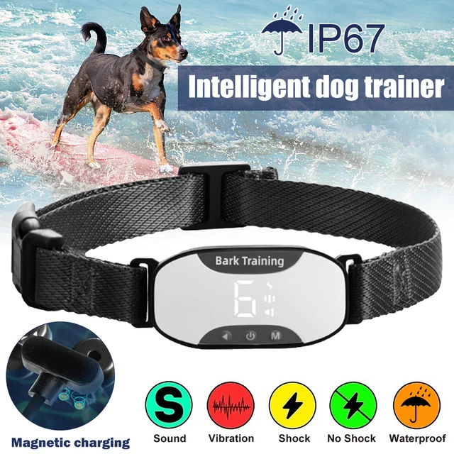 Smart Automatic Training Anti Bark Dog Collar Intelligent Safe Humane Waterproof