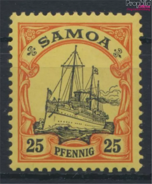 Samoa (German. Colony) 11 with hinge 1900 Ship Imperial Yacht Hohenzol (9898658