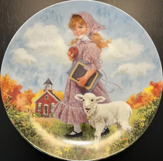 Reco John Mcclelland Mary Had A Little Lamb Mother Goose Plate 1985 - Vintage