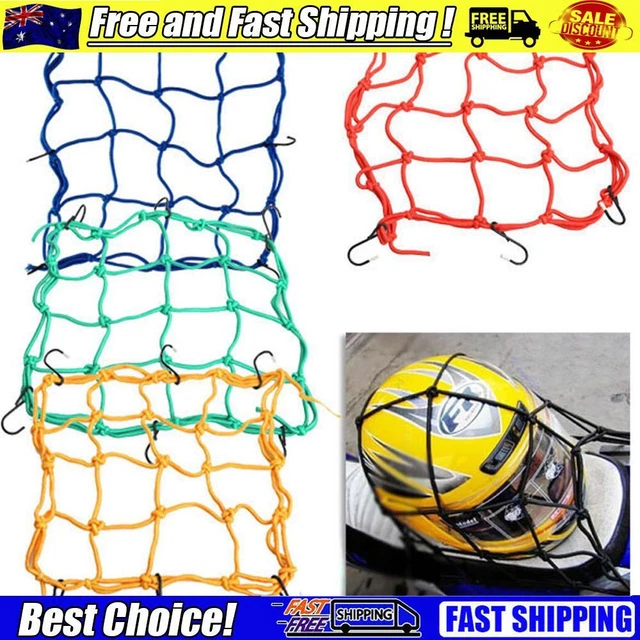 30*30cm Motorcycle 6 Hooks Hold Down Fuel Tank Luggage Net Mesh Web Bungee