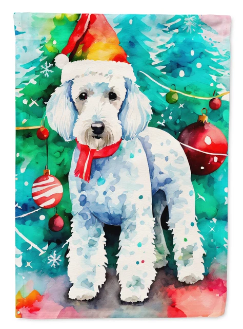Bedlington Terrier Christmas Flag Canvas House Size DAC3357CHF