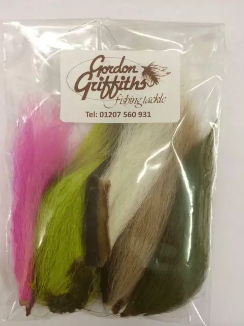 Pack of 6 Mixed Bucktail Pieces - Gordon Griffiths