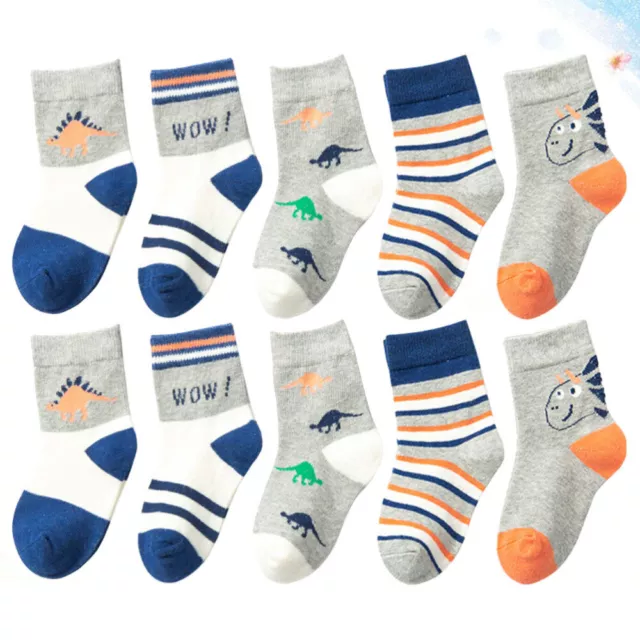 5 Pairs Baby Half Cushion Sock Kids Breathable Socks Elasticity