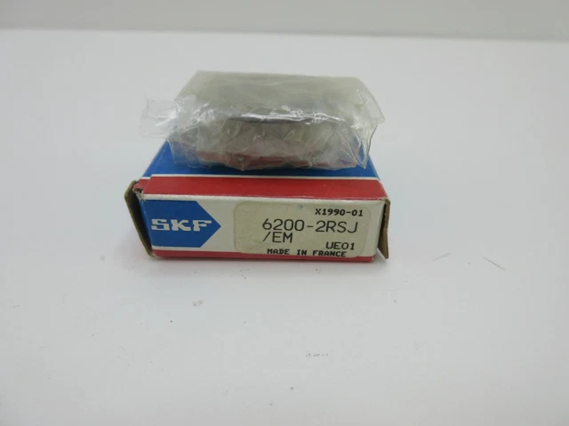 SKF 6200-2RSJEM Ball Bearing Miniature Deep Groove Single Row - NEW