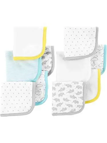 Unisex Babies' Washcloth Set, Pack of 10