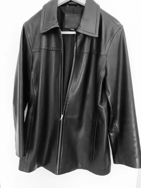 Coach Leather Jacket  Women's Size Medium Black Leather- Lined