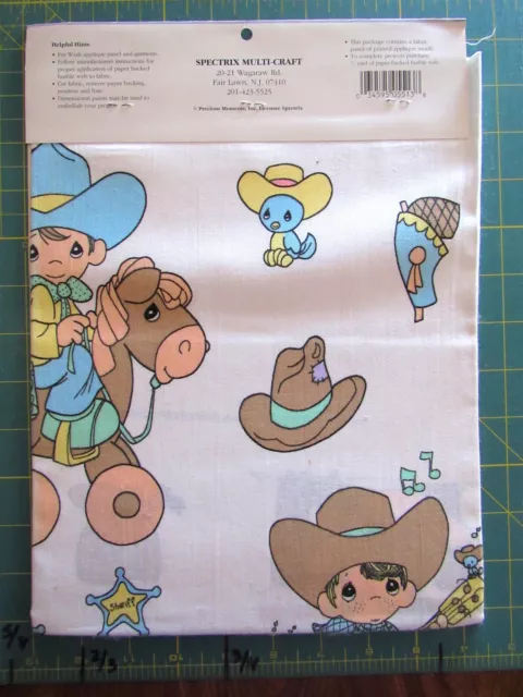 Precious Moments Sew-Free Fabric Appliques, #513 - Cowboys 2