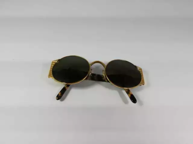Rochas Paris 9022 01 Sunglasses Vintage Oval New Old Gold Italy Hand Made Rare