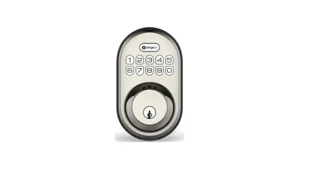 Orange Lion Keypad Digital Deadbolt OL01 Keyless Entry Back Door Satin Nickel