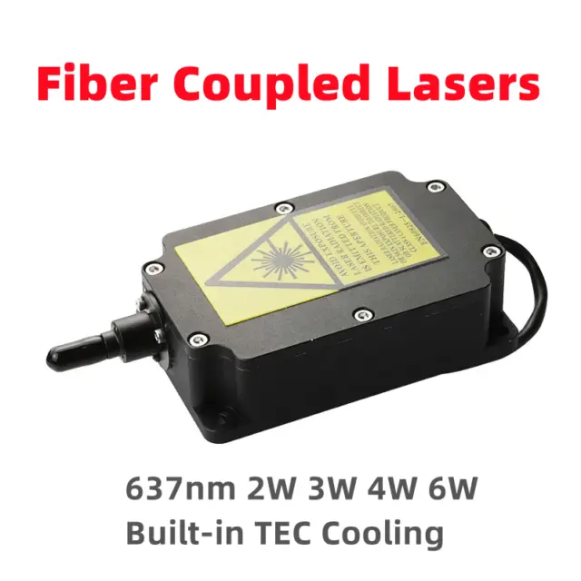 637nm 2W 3W 4W 6W Diode Lasers Fiber Coupled Lasers Pluggable Fiber with TEC