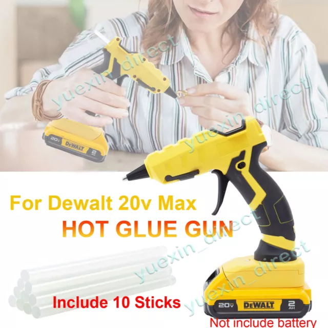Cordless Hot Glue Gun for Dewalt 20V Max 18V Battery DIY with 10 Glue  Sticks US