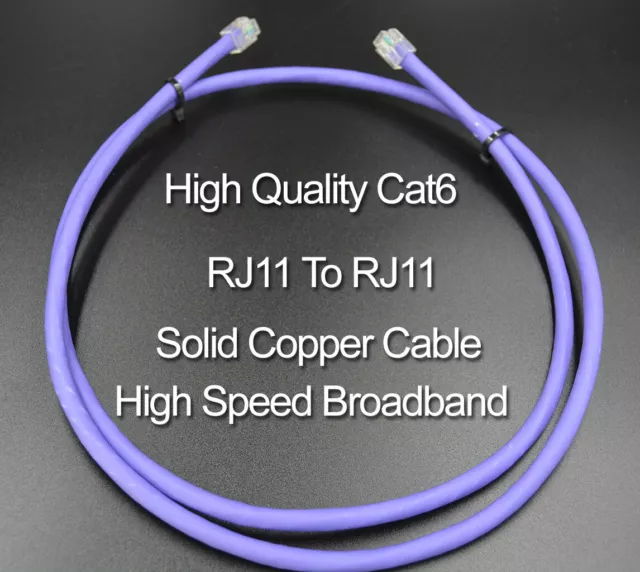 Cat6 BT Infinity 11M  Modem cable VDSL RJ11 / RJ11 High speed Broadband