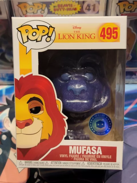 Funko Pop Disney The Lion King Mufasa Spirit Ghost Blue Glitter Pop In A Box 495