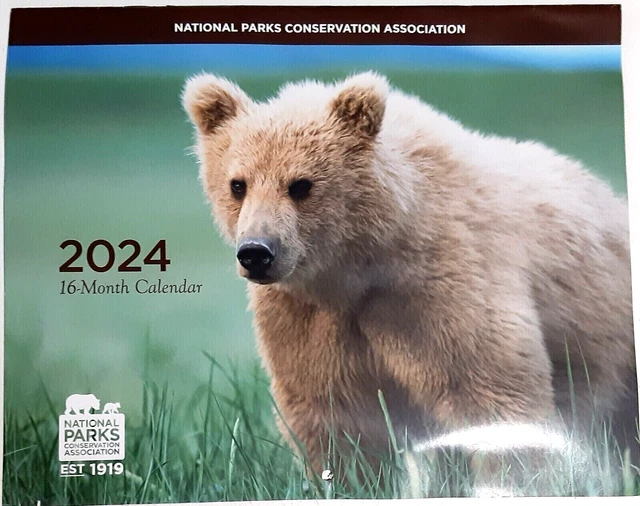 (NEW) 2024 NATIONAL PARK CONSERVATION ASSOCIATION 16 Month 8 x 10 Wall