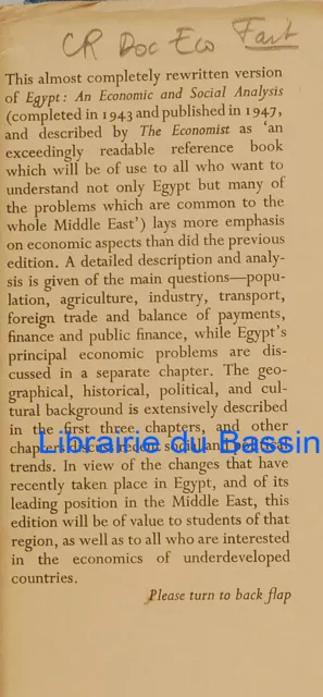 Egypt at mid-century An economic survey Charles Issawi 1954 2
