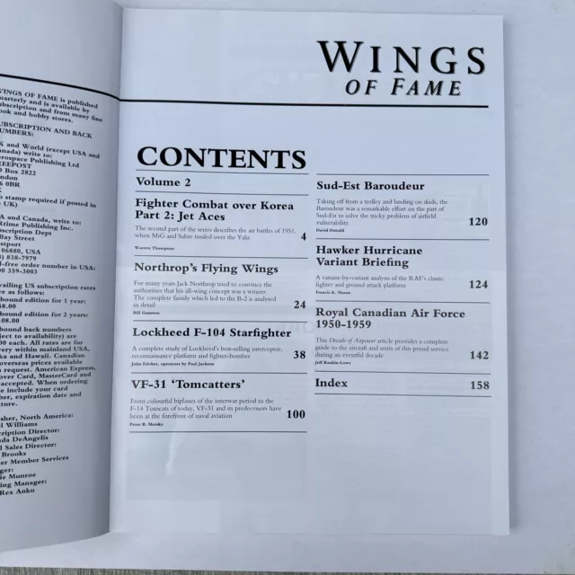 Wings of Fame - The Journal of Classic Combat Aircraft - Band 2 - Features F-104 2