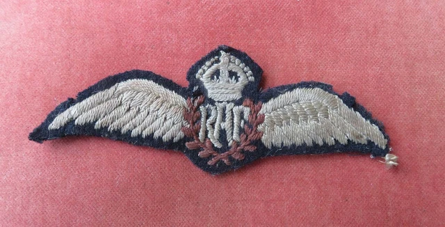 ORIGINAL WORLD WAR Two Royal Air Force RAF Officer Padded Back Wings ...